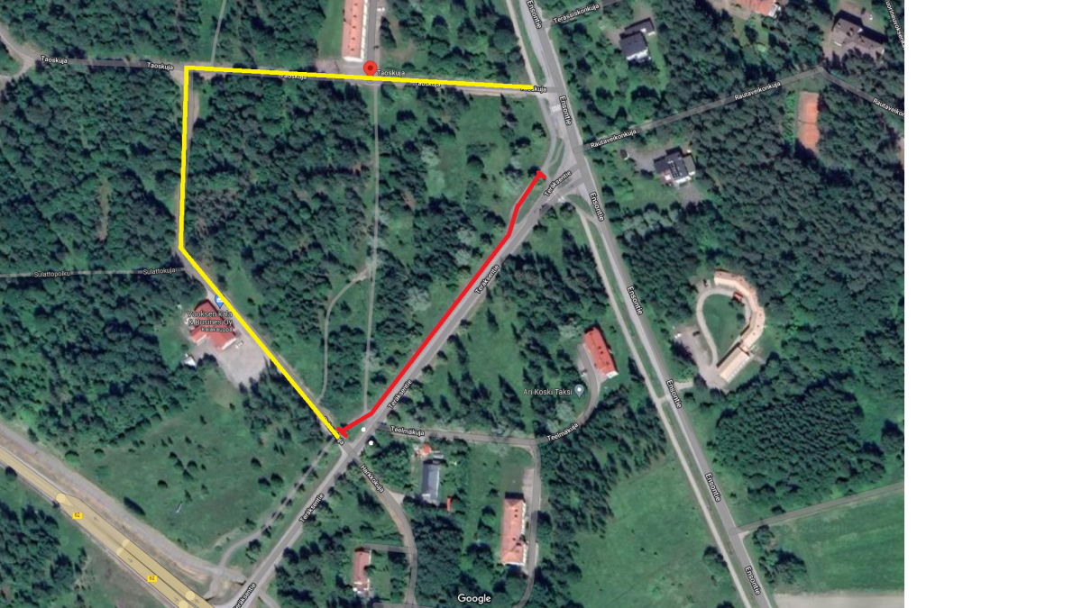 Ilmakuva korjausalueesta