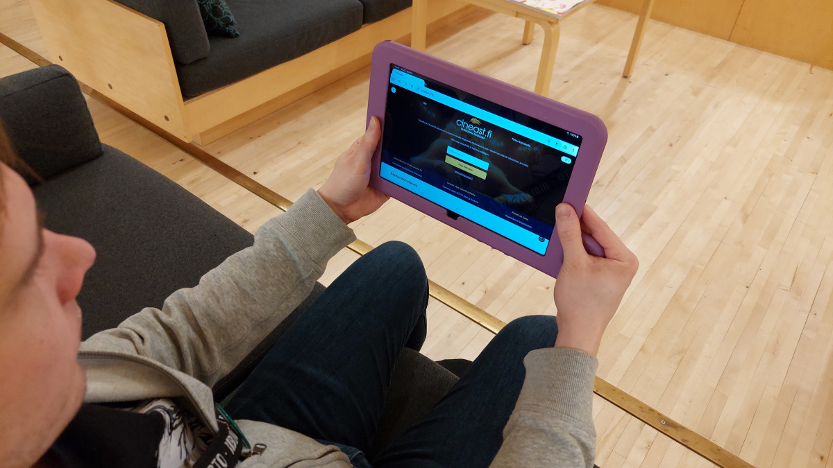 Cineast-videopalvelu tabletilla.