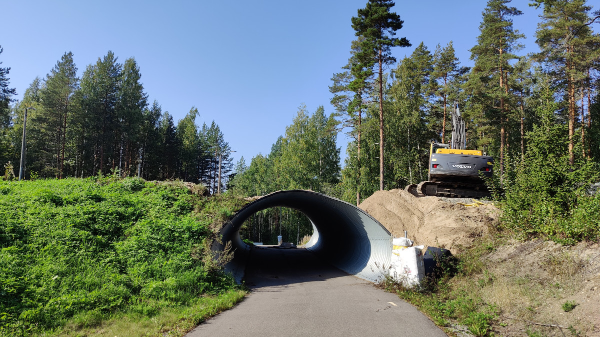 Rullahiihtoradan tunnelia remontoidaan. 