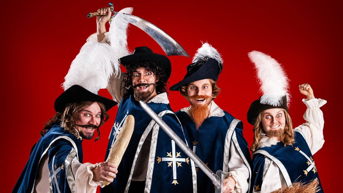 Kolme muskettisoturia -pääkuva.