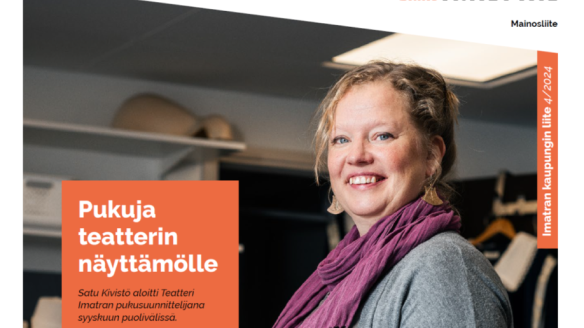 Kaupungin asukasliitteen kansikuvassa Satu Kivistö.