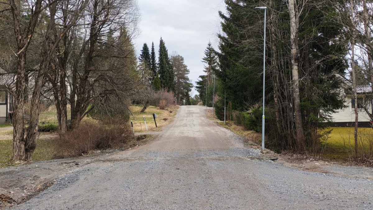 Sorapintainen asuinkatu.