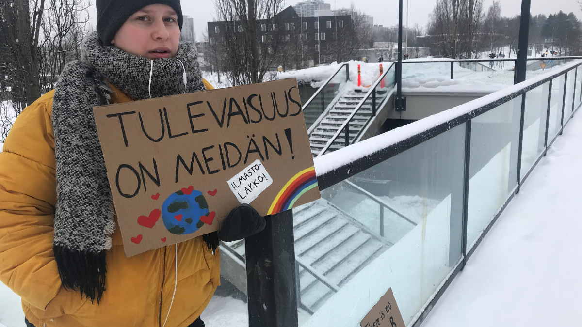 Ilmasto puhututti maailmalla. Myös Imatralla nuoret ottivat kantaa.
