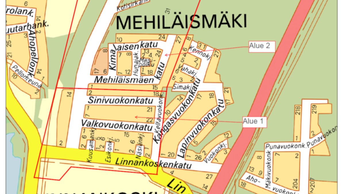 Karttakuva Imatran Sotkulammelta.