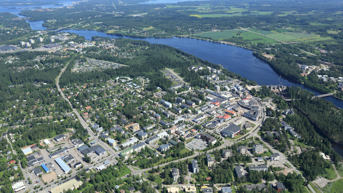 Ilmakuva Imatrasta.