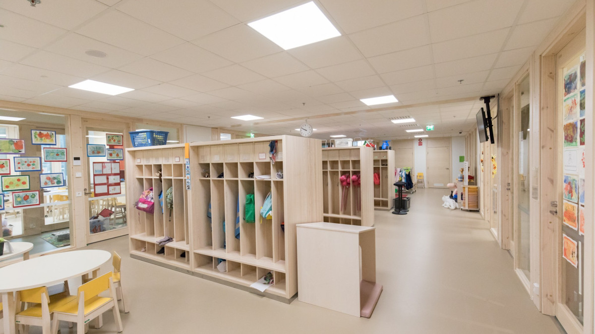 Päiväkodin naulakkotilat