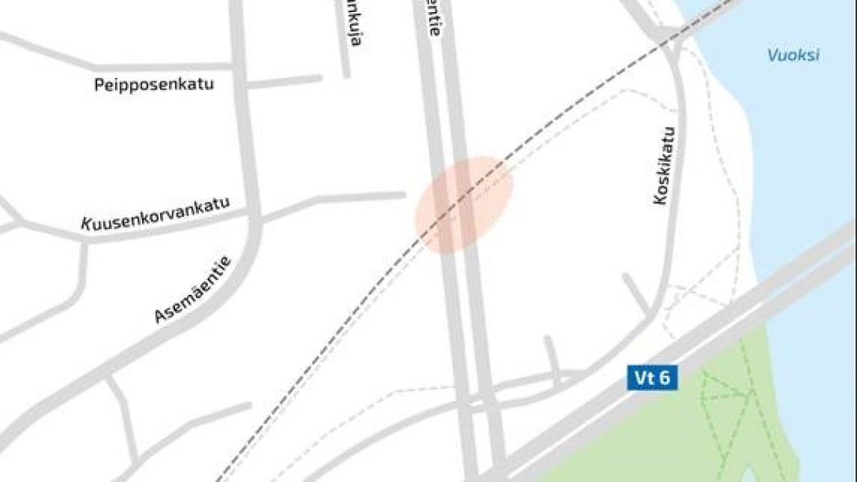 Melua aiheuttavia töitä Tainionkoskentiellä