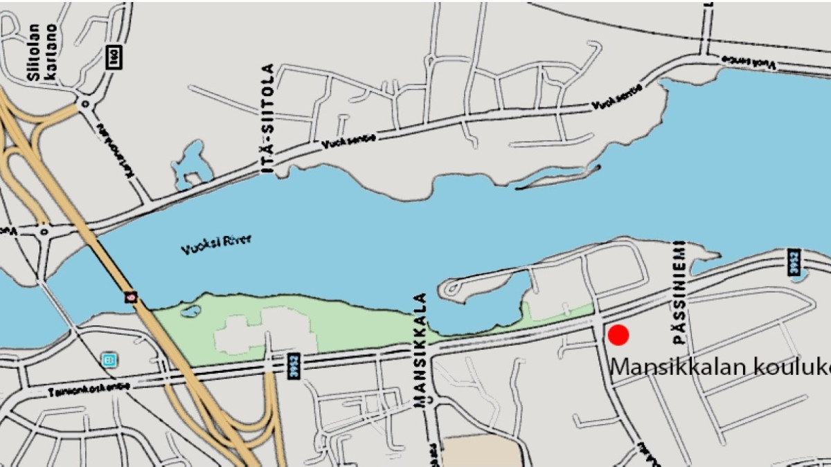 Karttakuva Vuoksesta, siluetin idea