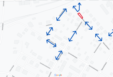 Ratavallinkaaren poikkeavat liikennejärjestelyt kartalla.