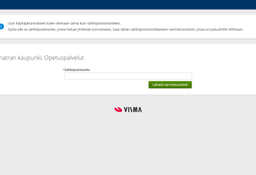 Wilman kirjautumisikkuna.