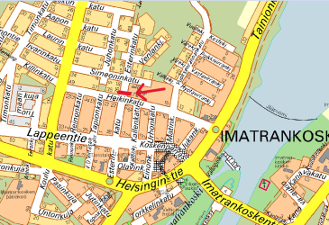 Esterinkadun liikennekatkoksen kartta.