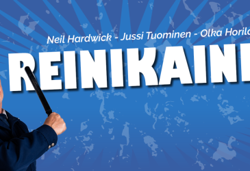 Reinikaisen kuva ja teksti Reinikainen sinisellä pohjalla.