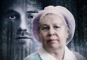 Kuvassa Olga ja Rundis. Teatteri Imatran Olga-esityksen pääkuva.