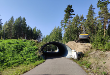 Rullahiihtoradan tunnelia remontoidaan. 