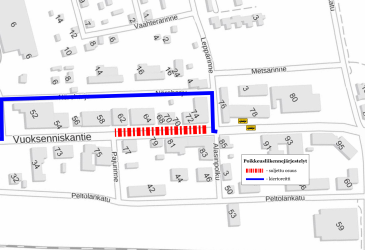 Vuoksenniskantien sulku 5.3.2025, karttakuva.