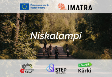 Kuva, jossa teksti "Rajapatsas", eu-, Imatra, Ekkylät, Step-koulutus ja Leader Kärki -logot.