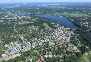 Ilmakuva Imatrasta.