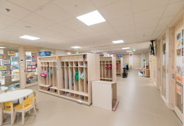 Päiväkodin naulakkotilat