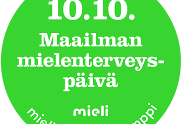 Viherä kampanjamerkki Maailman mielenterveyspäivä 10.10..
