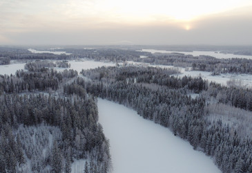 Talvinen maisema.