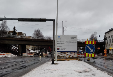Tainionkoskentien siltatyömaa