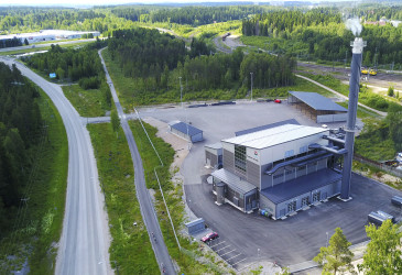 Virasojan biolämpökeskus, ilmakuva.