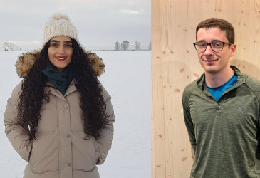 Elaleh talvimaisemassa ja Kipnis sisätiloissa.