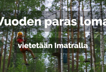 Poika kiitää vaijeriliulla.
