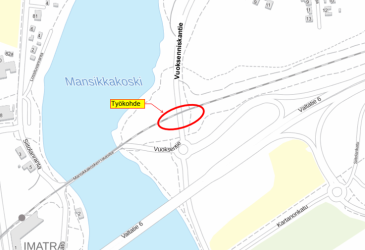 Kartta työmaasta.