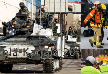 Harjoitus tuo viranomaiset katukuvaan.