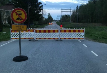Kuparintiellä läpiajo ei nyt onnistu.
