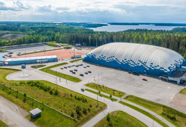 ilmakuva Ukonniemi Areenasta Imatralta