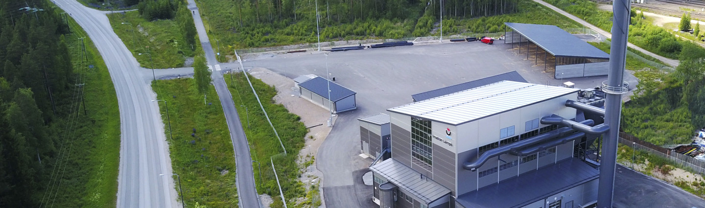 Virasojan biolämpökeskus, ilmakuva.
