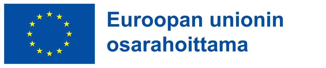 Euroopan unionin lippu ja teksti Euroopan unionin osarahoittama.