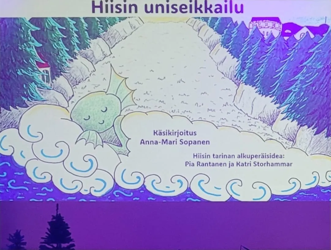 Hiisin uniseikkailun ensimmäinen dia